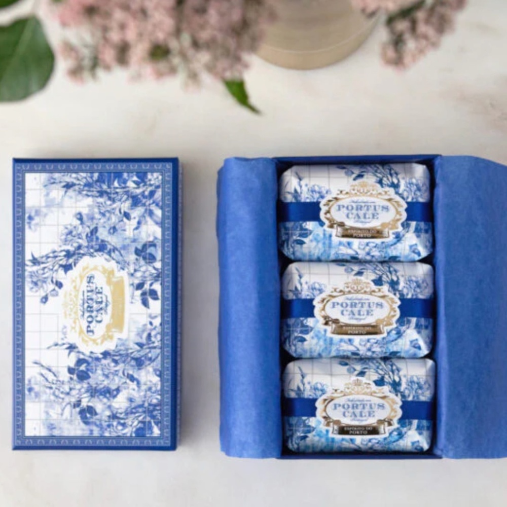 Portus Cale Gold & Blue Aromatic Soap Set